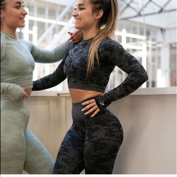 Gymshark | Tops | Gymshark Camo Crop 